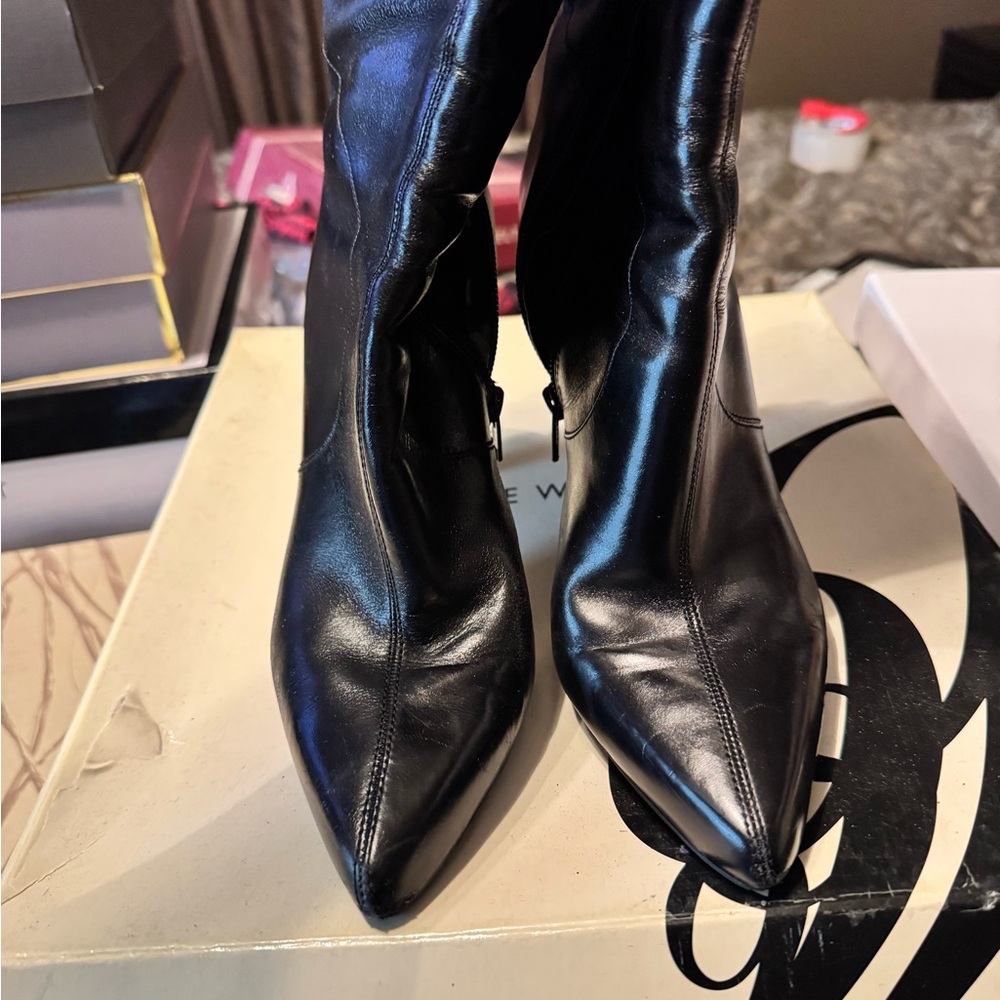 Nine West Black Heeled Boots